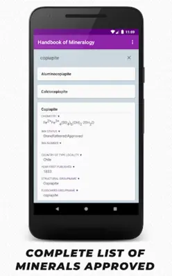 Handbook of Mineralogy android App screenshot 1
